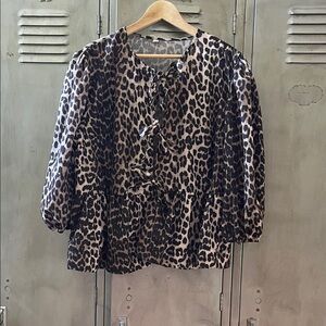 Elegant Leopard Print Blouse